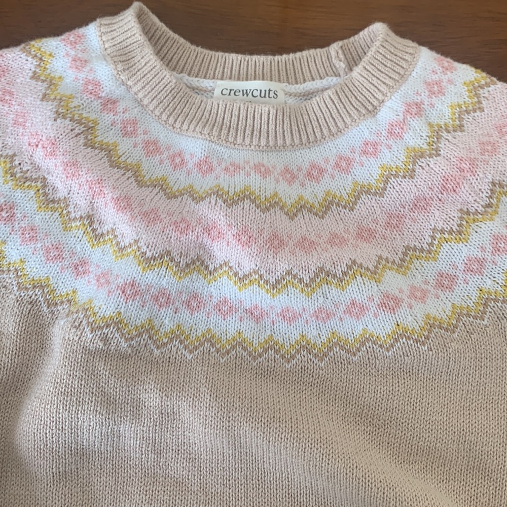 Crewcuts girls fairisle sweater size 4-5